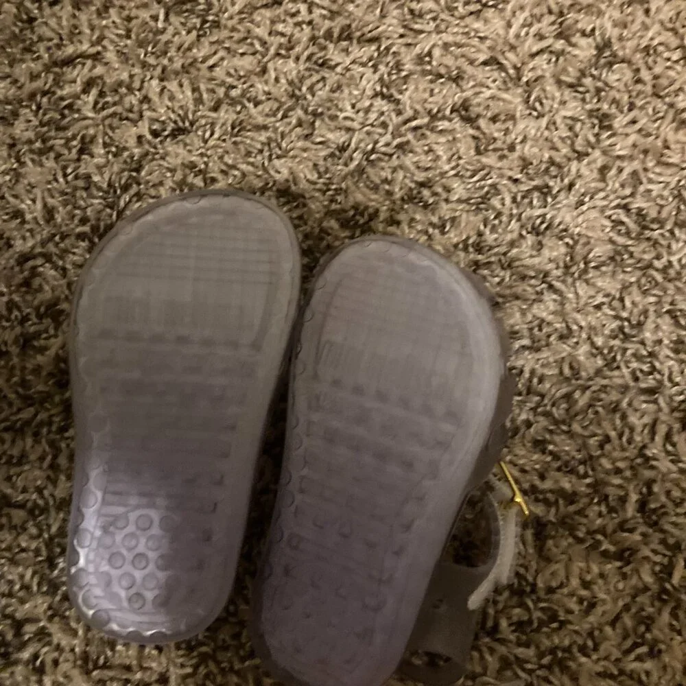 Mini Melissa Pig Jelly Sandals Infant Size 5 Clear Ankle Straps Clear Sparkly